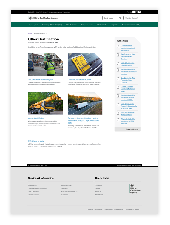 PlaceholderVehicle Certification Agency Website